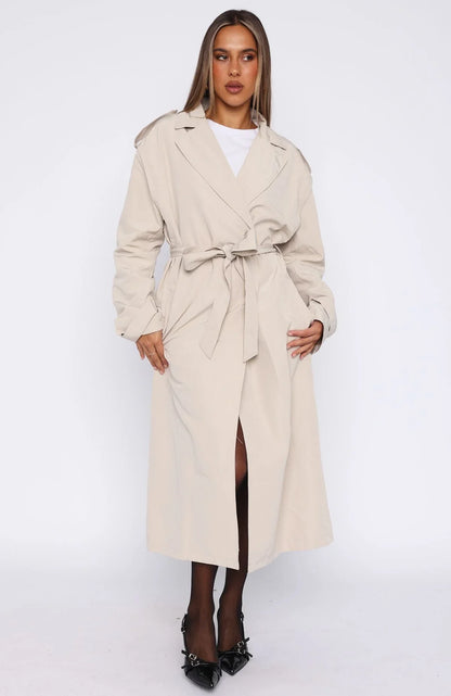 Working Overtime Trench Beige