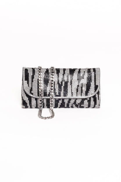 Zara Embellished Bag Zebra