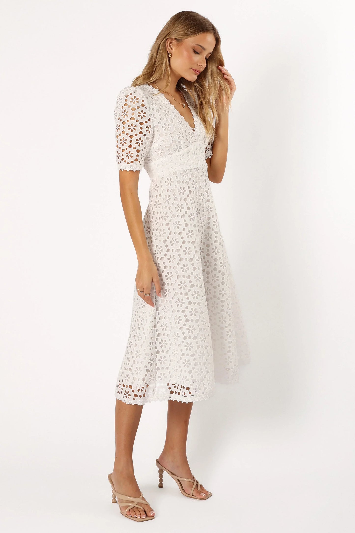 Camellia Midi Dress White