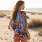 Boho Floral Print Romper