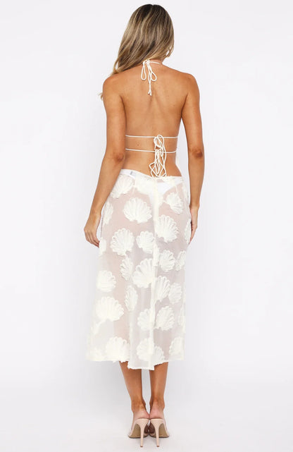 Hot Nights Midi Skirt Cream