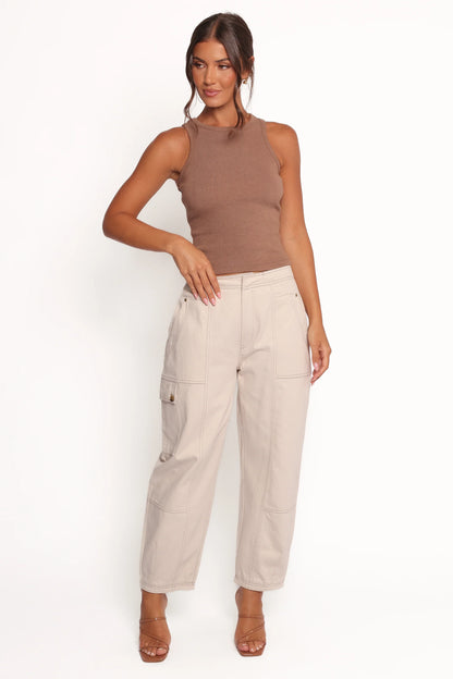 Kiah Cargo Pant Ecru