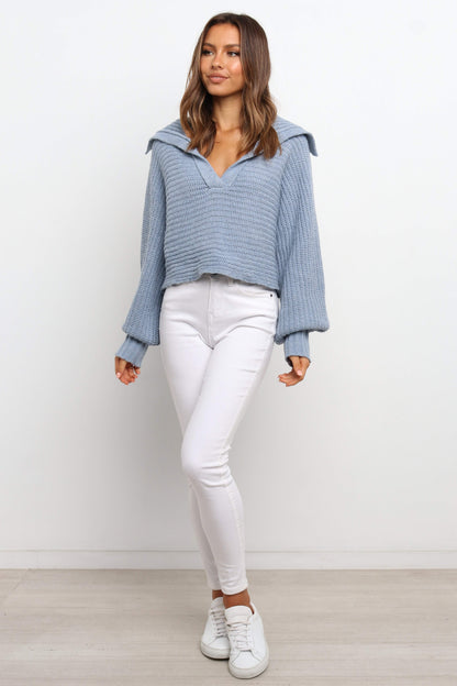 Declan Knit Sweater Blue