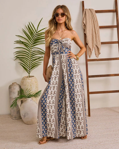 Carmella Strapless Smocked Jumpsuit