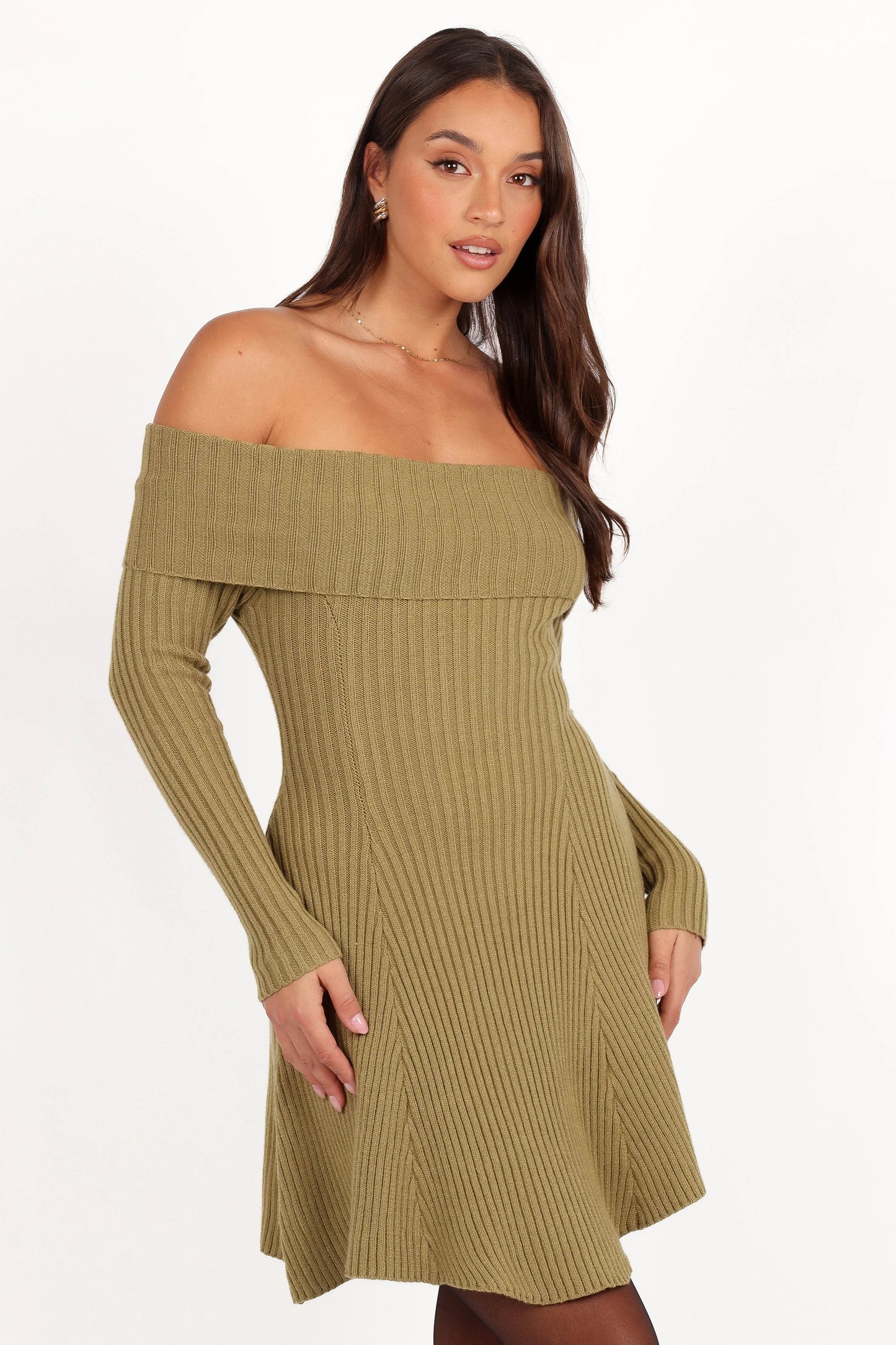 Francisco Long Sleeve Mini Dress Olive