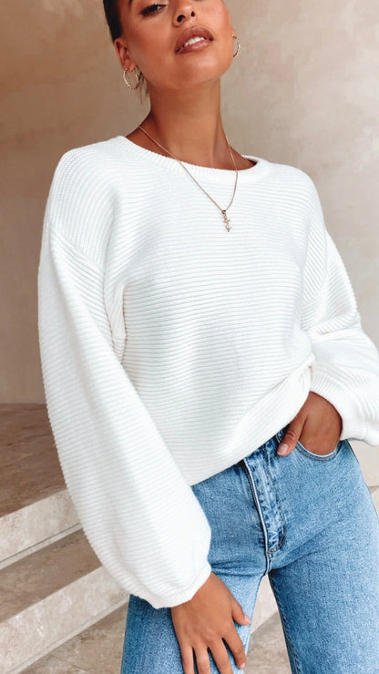 Carmel Knit White