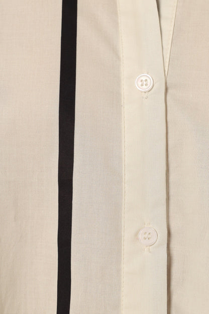 Silvia Button Down Shirt Cream Stripe