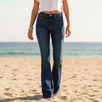 Denim Flare Leg Boyfriend Jeans