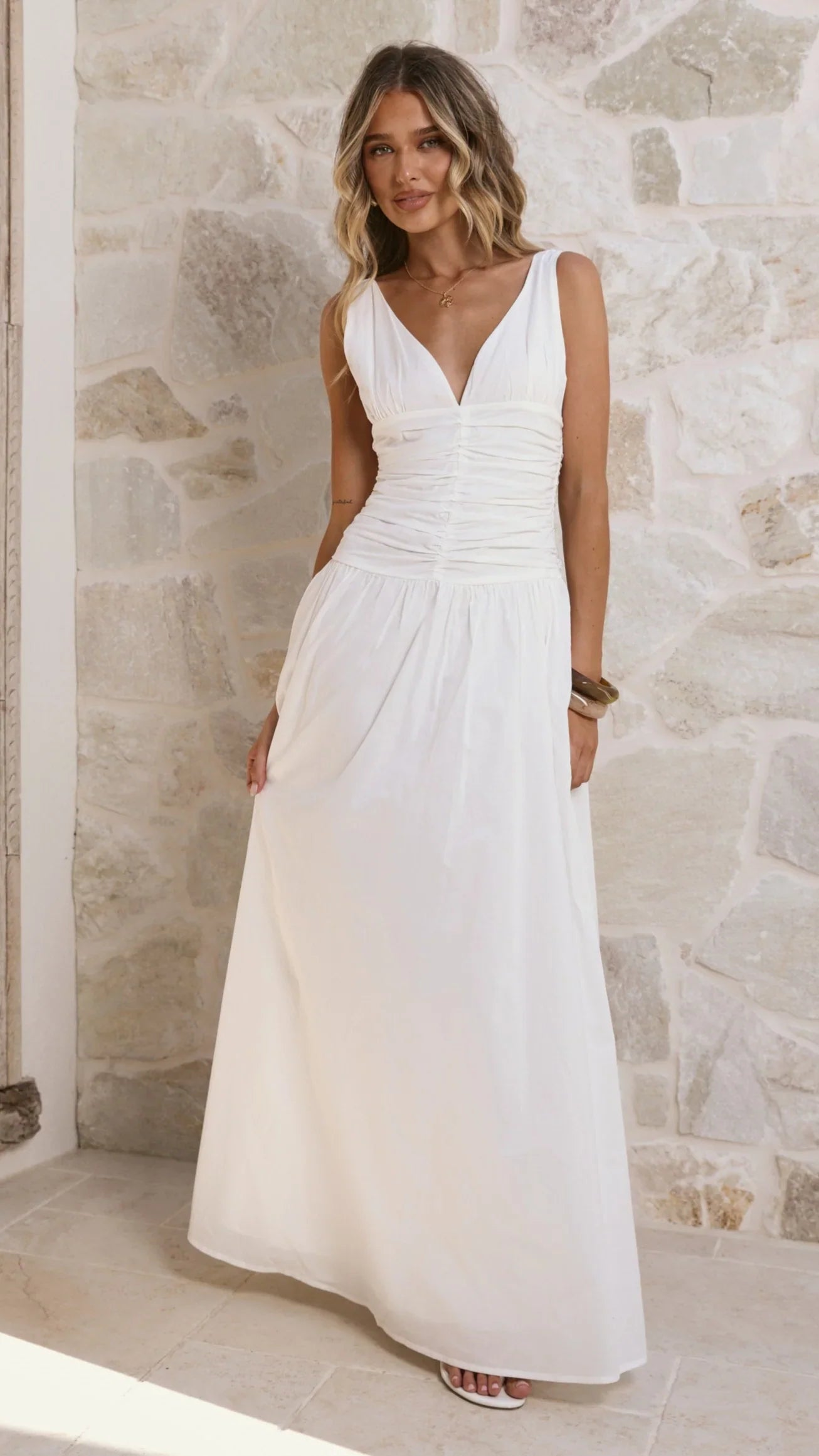 Sanya Maxi Dress White