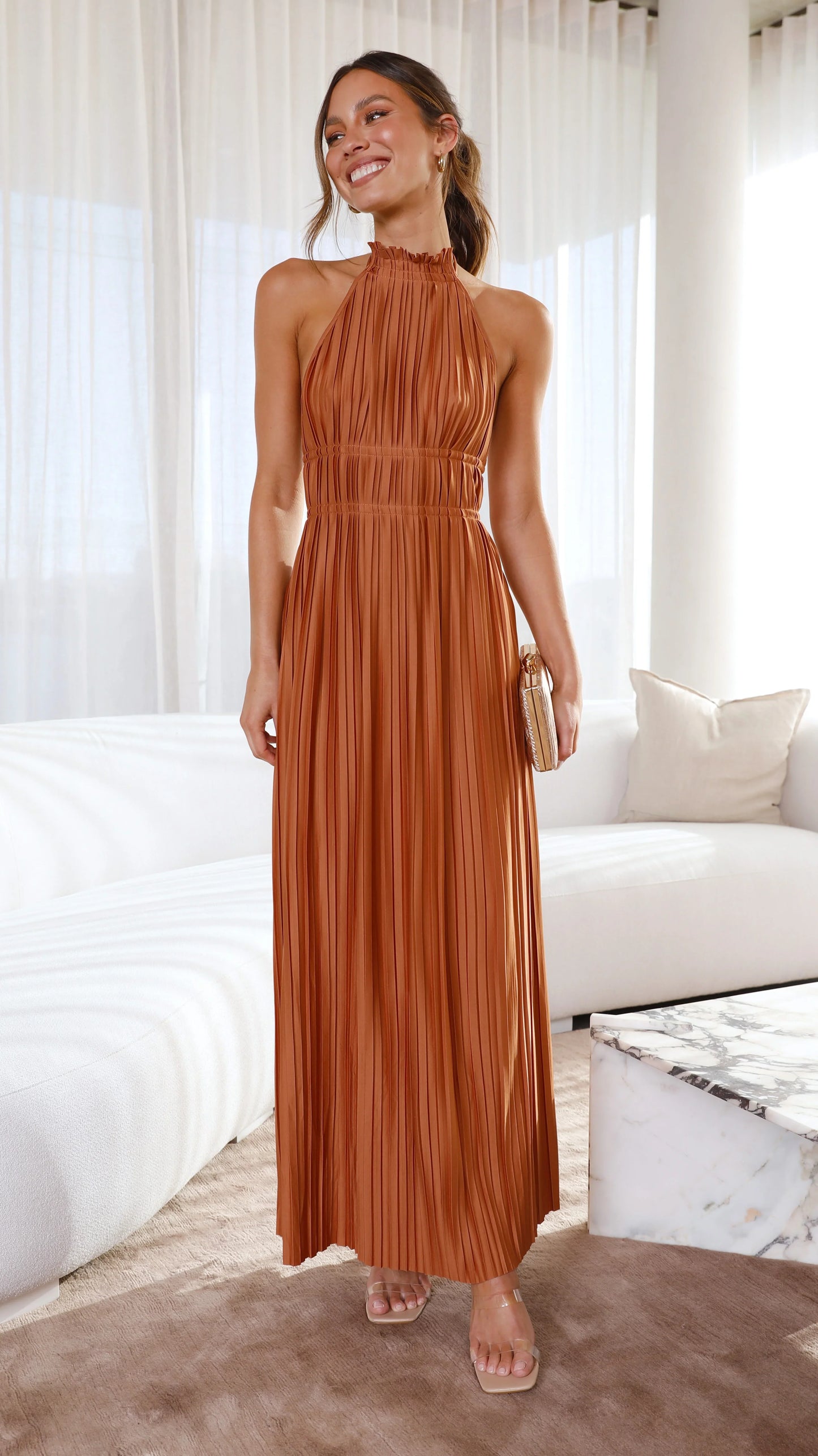 Frances Maxi Dress Rust