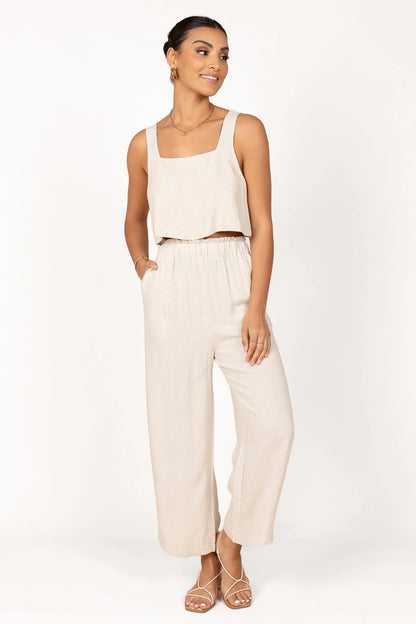 Eleanor High Waisted Pants Beige