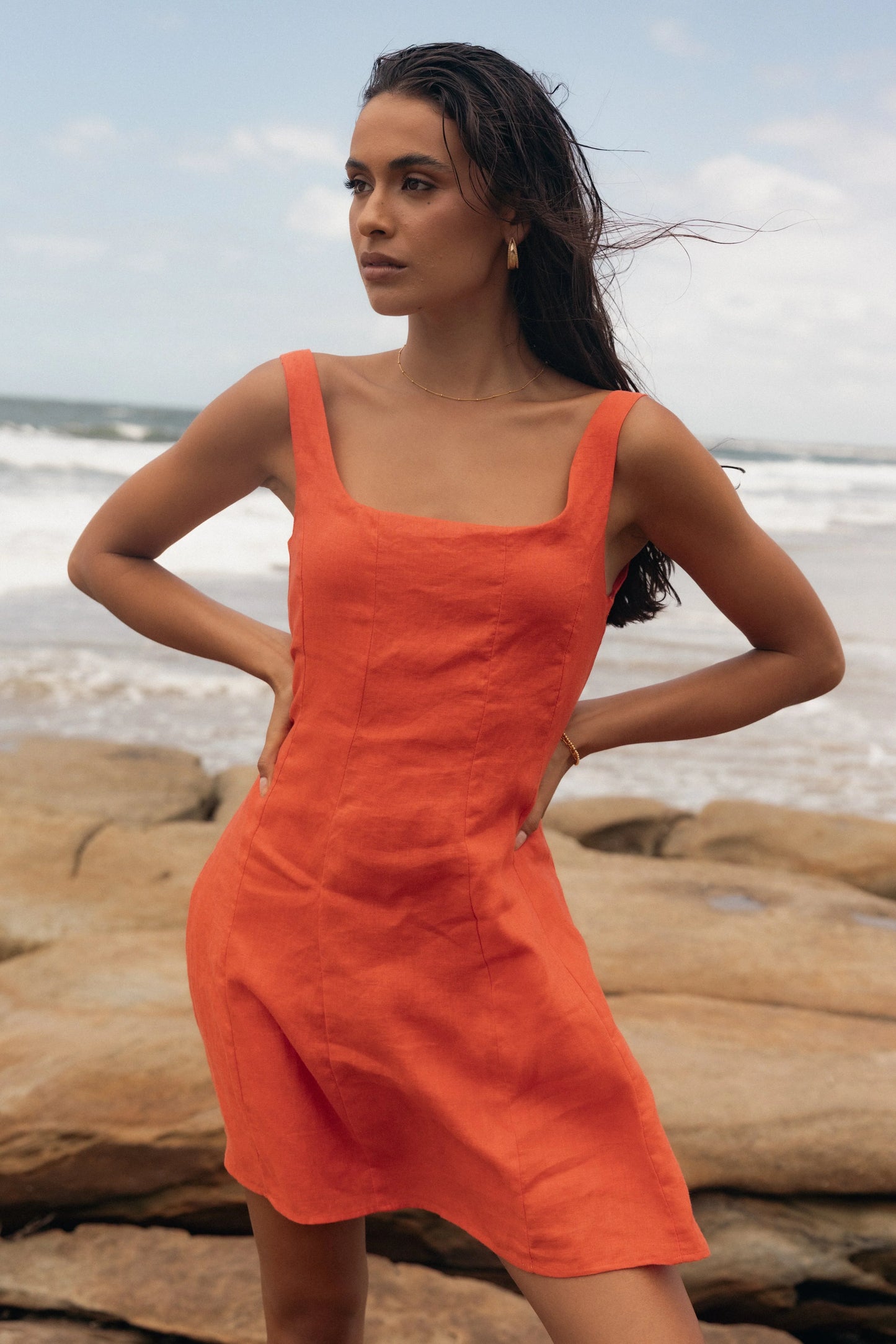 Dillion Mini Dress Blood Orange