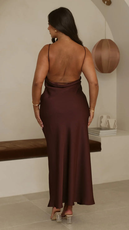 Sia Maxi Dress Chocolate