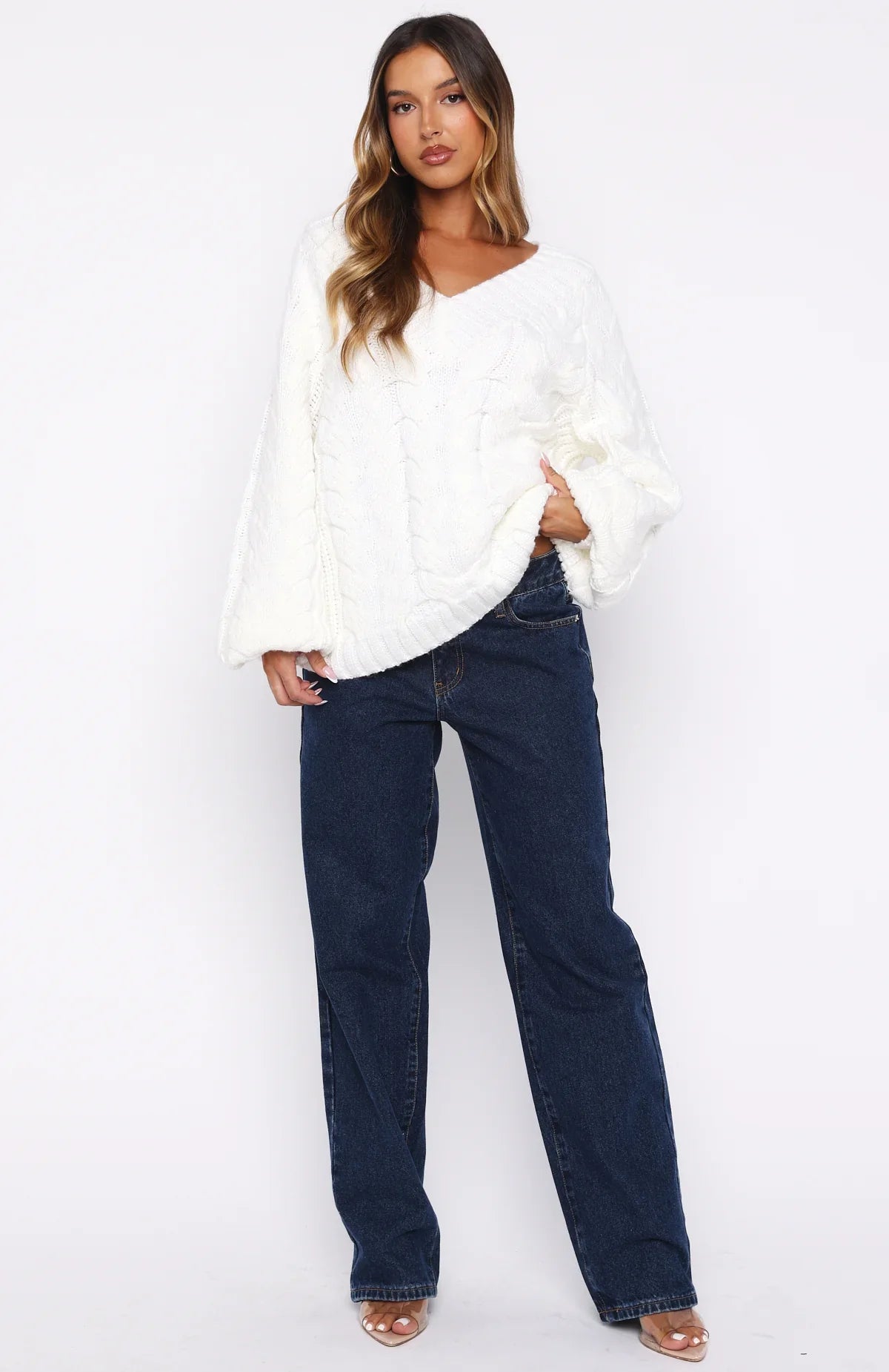 Showfern Knit Sweater Off White