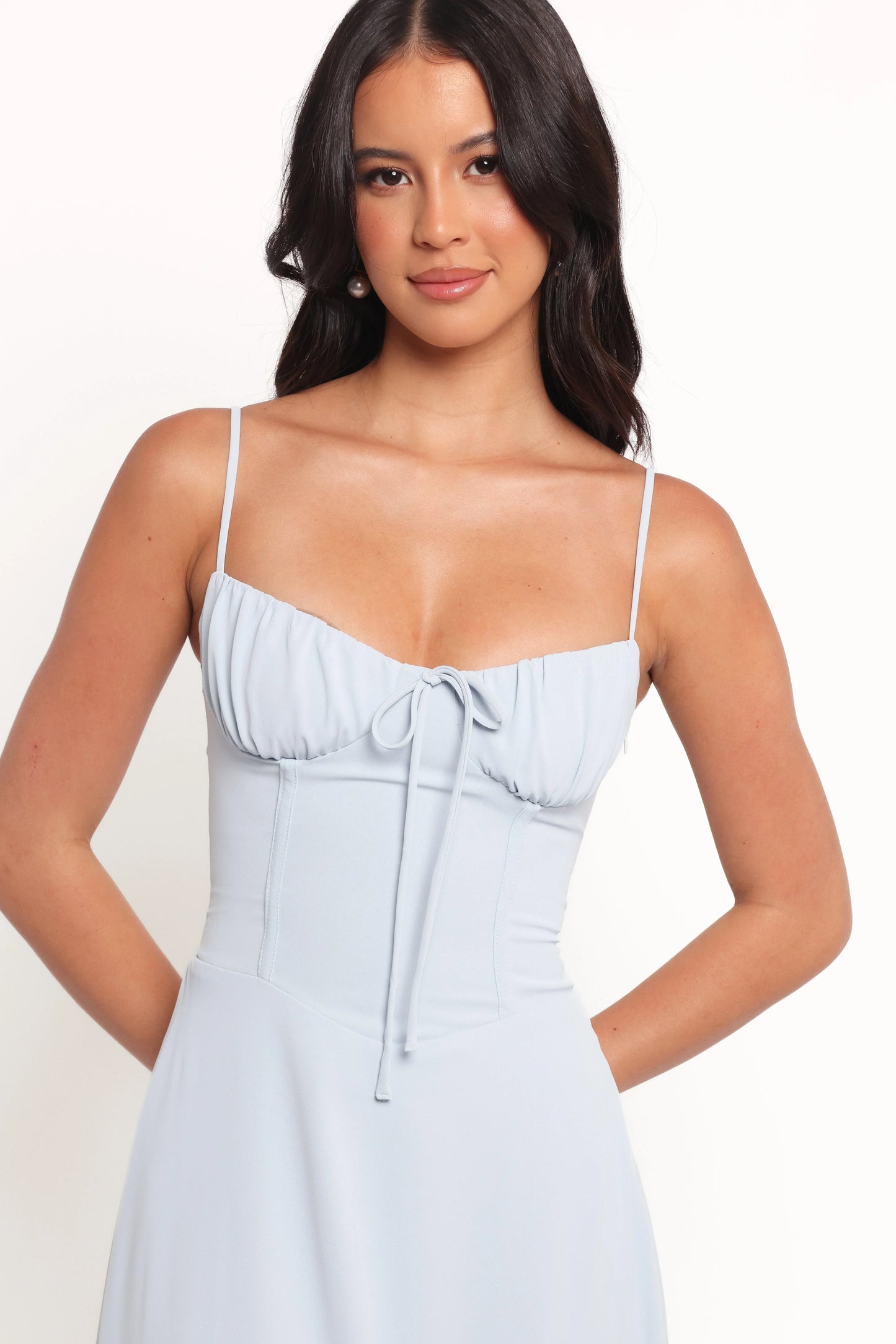 Nadina Midi Dress Soft Blue