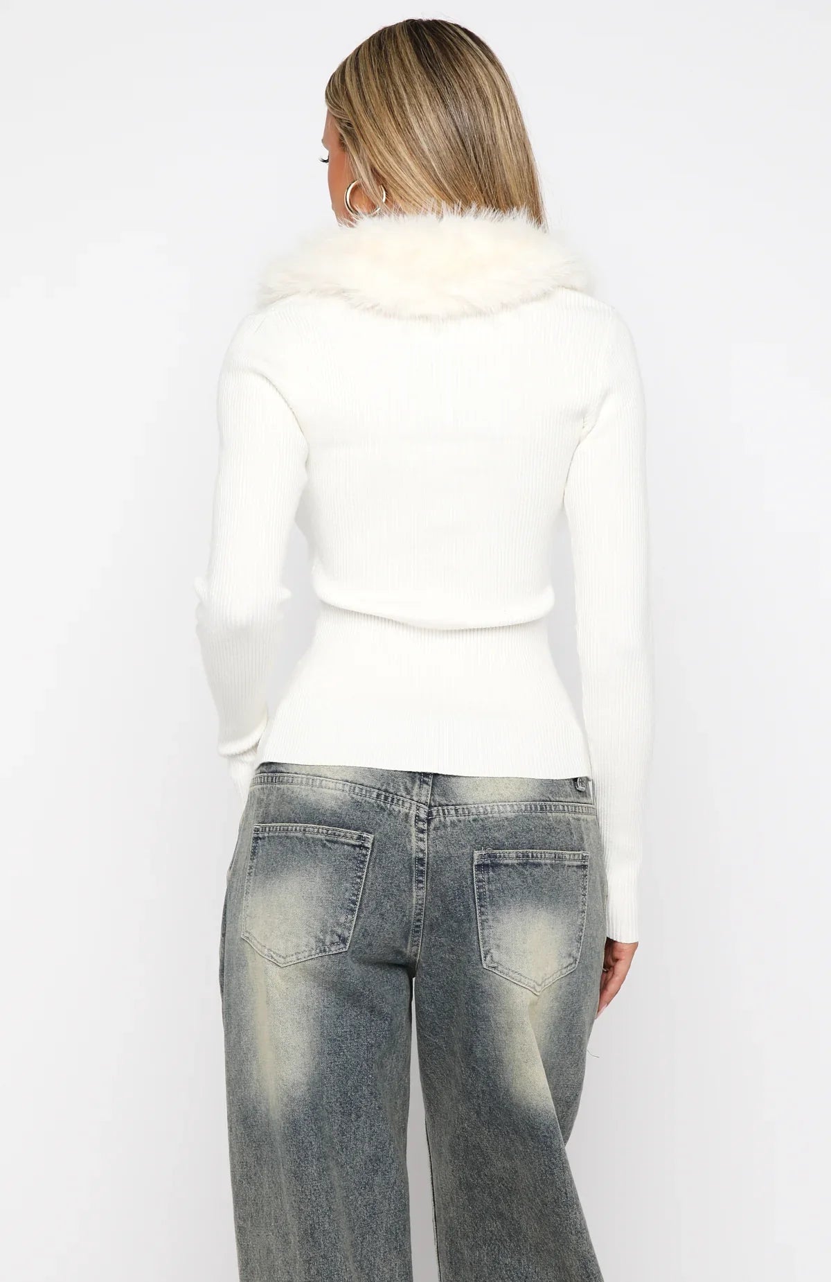 All Bundled Up Knit Cardigan Snow White