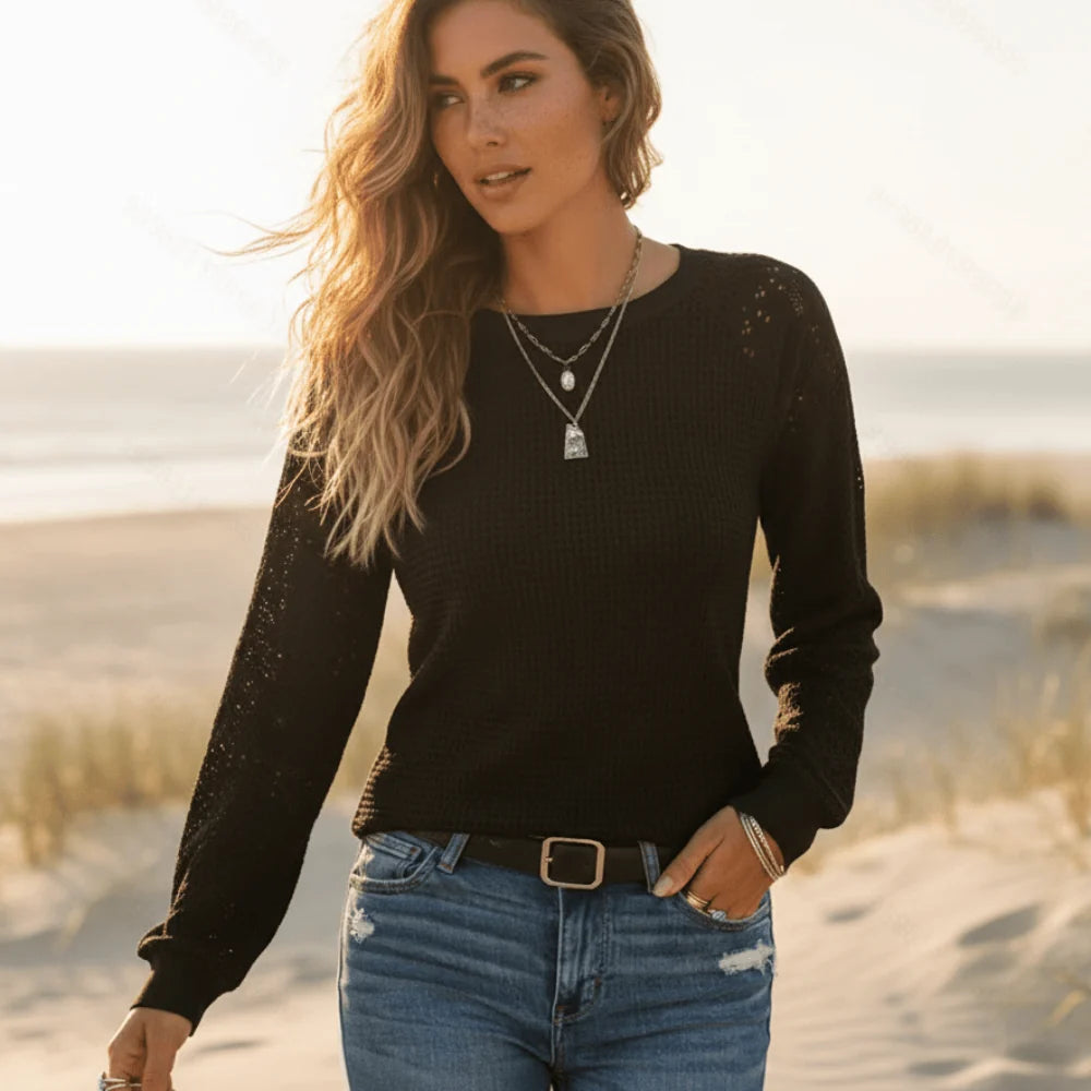 Boho Lace Long Sleeve Tee