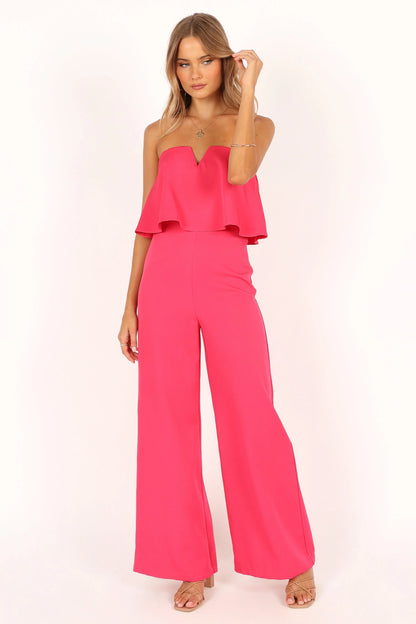 Sonny Strapless Jumpsuit Hot Pink
