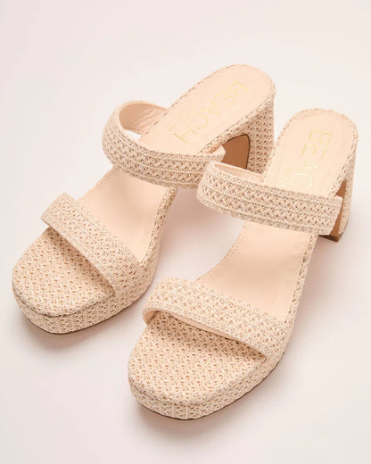 Azarie Raffia Heeled Sandals