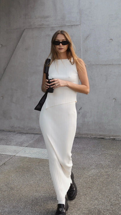 Isla Maxi Skirt Cream