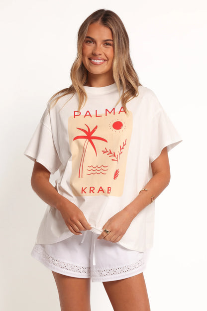Krabi Beach Graphic Tee White