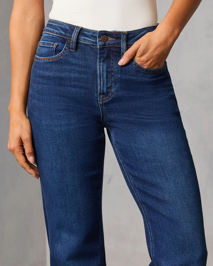 Camelle Super Stretch High Rise Straight Leg Jeans