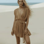 Boho Beach Cover Up Mini Dress