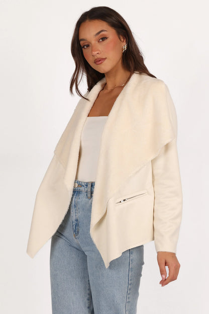 Lopez Faux Sherling Jacket Cream