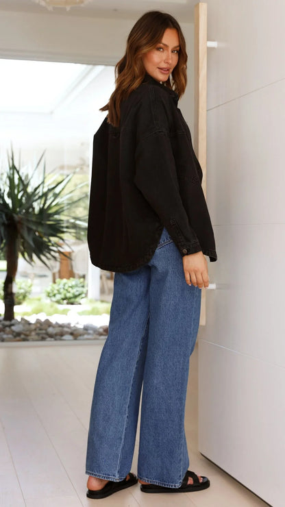 Ensley Denim Jacket Black Denim