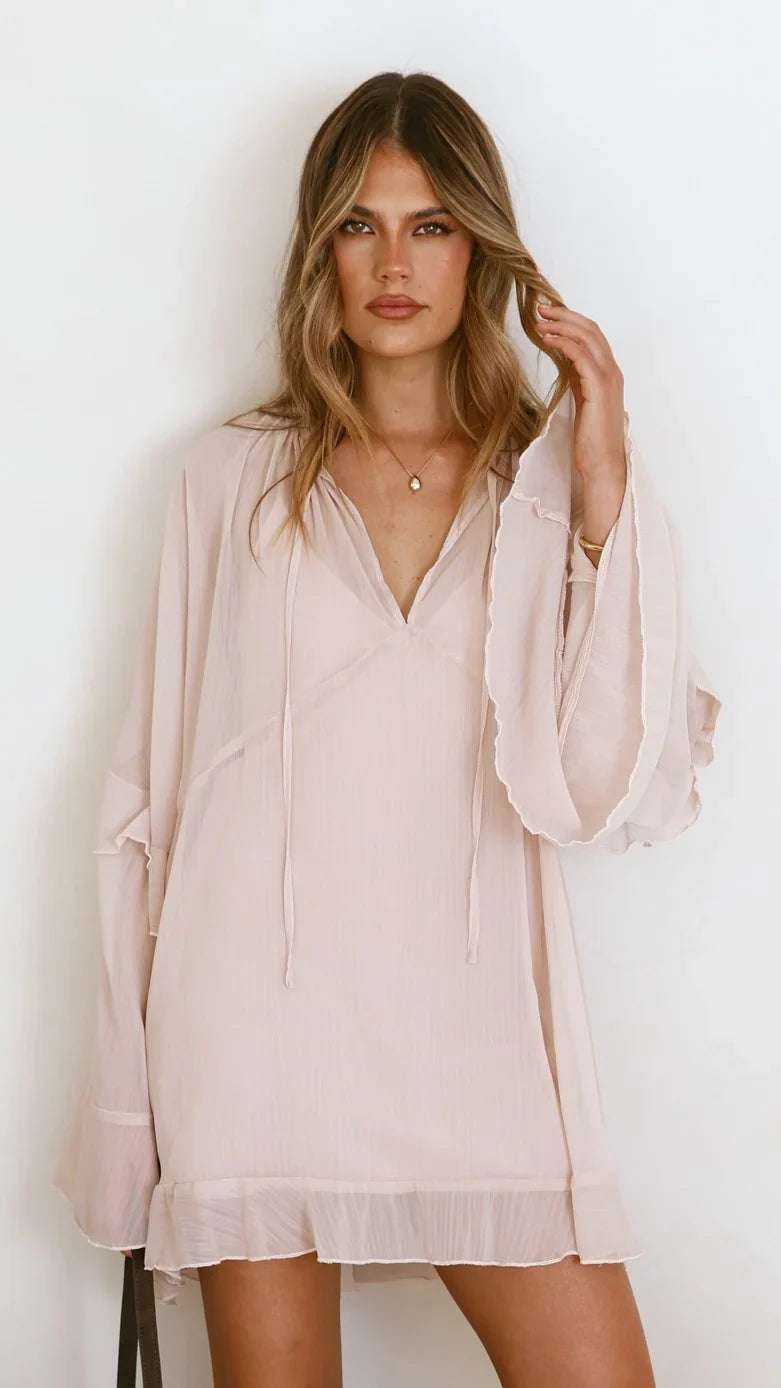 Leera Mini Dress Nude