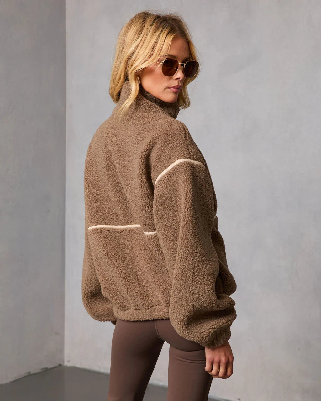Chill Whispers Contrast Trim Shearling Jacket