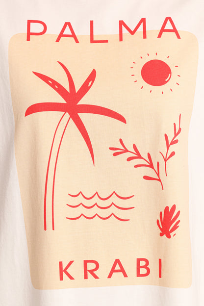 Krabi Beach Graphic Tee White