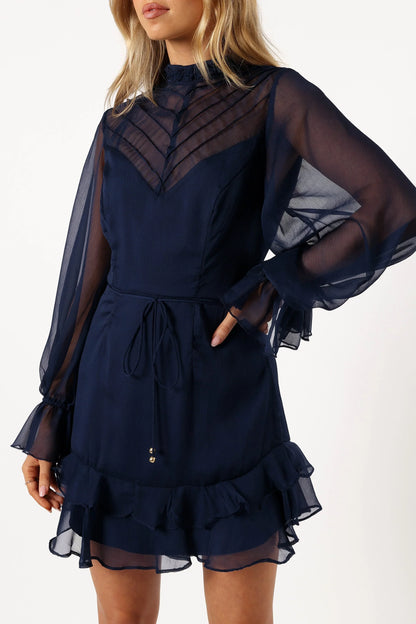 Felix Long Sleeve Mini Dress Navy
