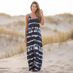 Casual Striped Sleeveless Maxi Dress
