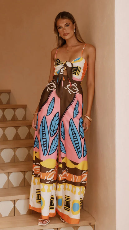 Teresa Jumpsuit Brown Orange