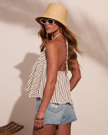 Yacht Day Striped Cotton Cami