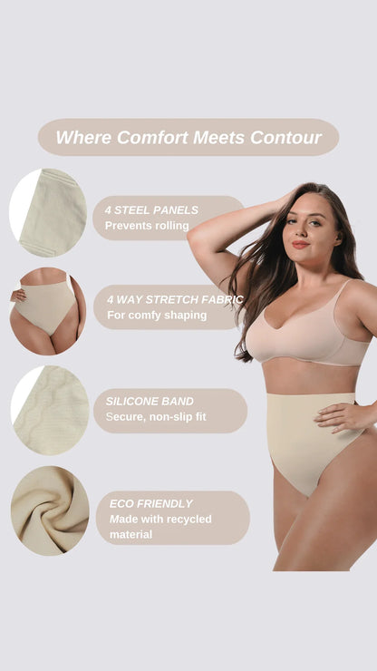 BZEZ Mid Fit Control Thong Bare