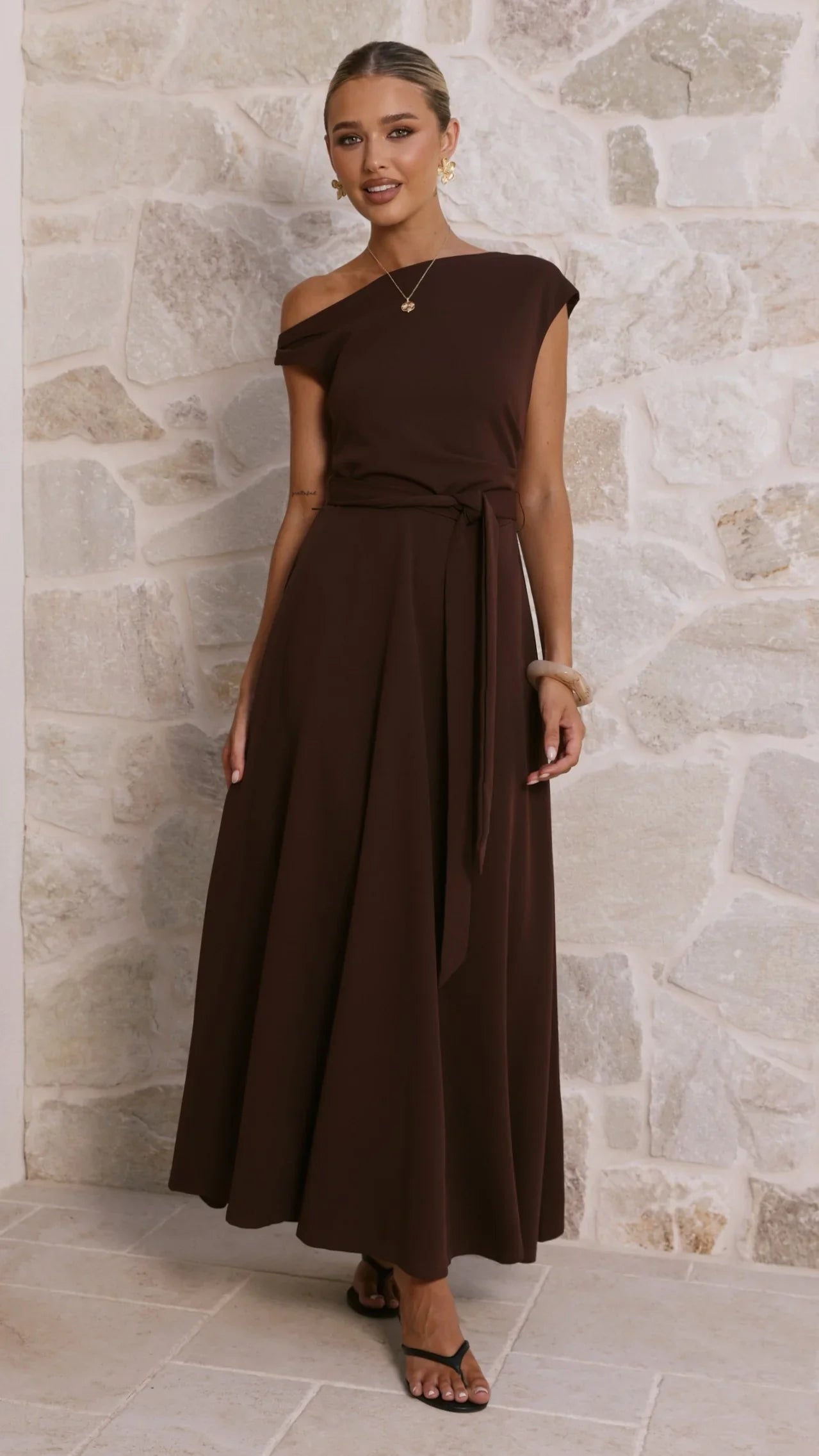 Gemma Maxi Dress Chocolate