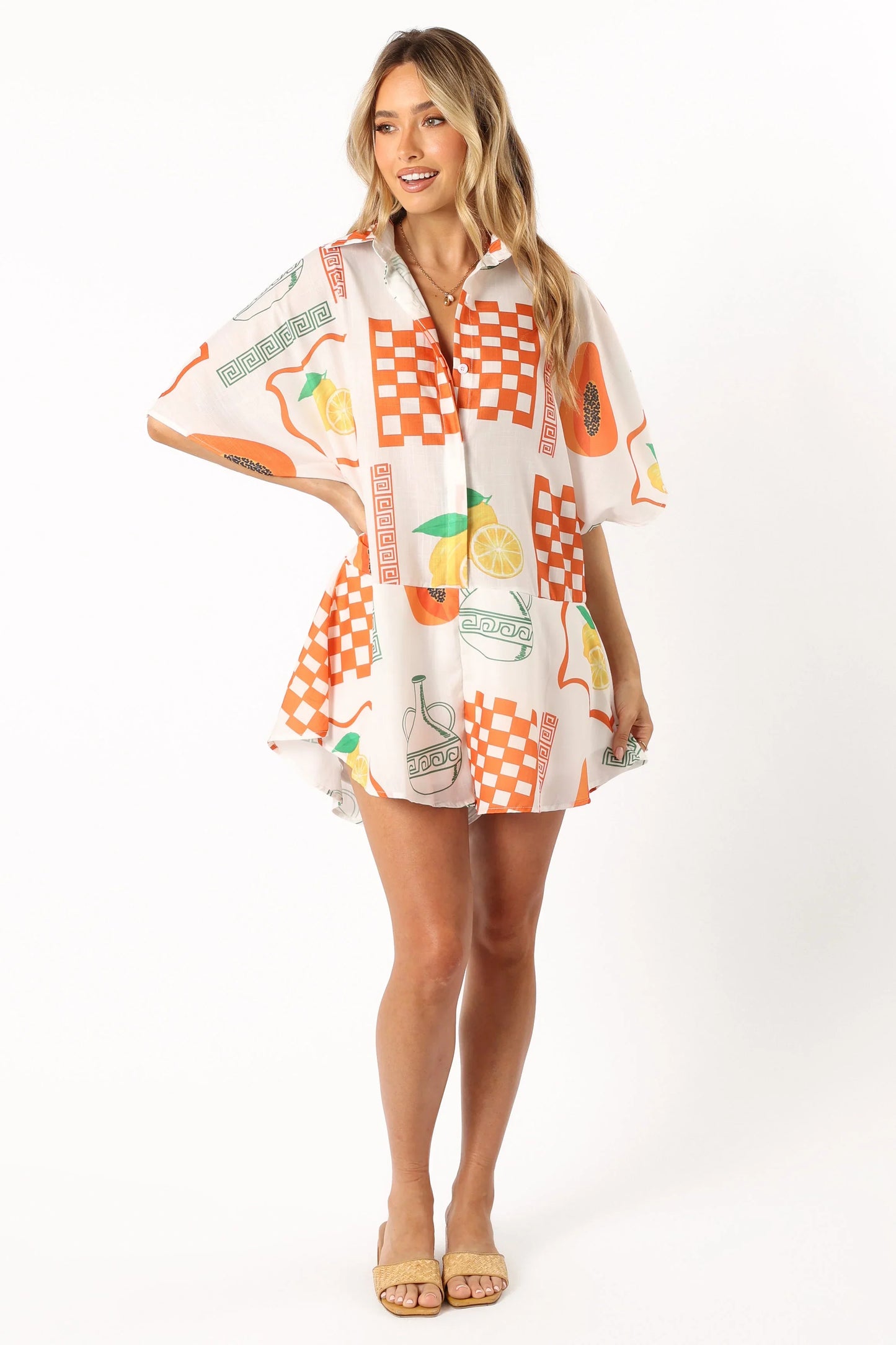 Sebastian Romper White Orange