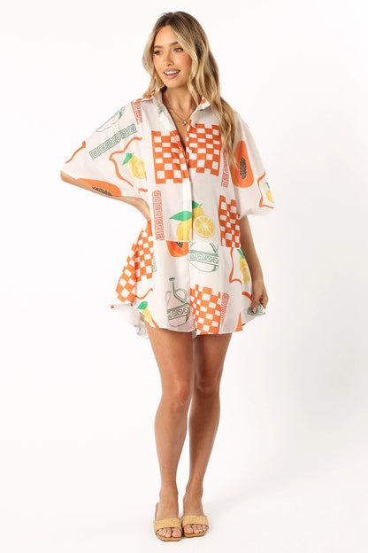 Sebastian Romper White Orange