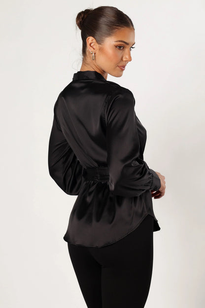 Aydin Wrap Top Black