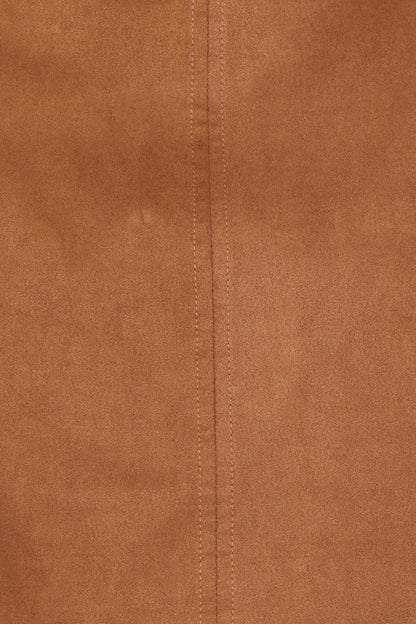 Charles Faux Sueded Top Camel