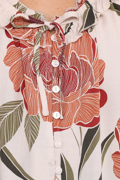 Bertha Top Fall Floral