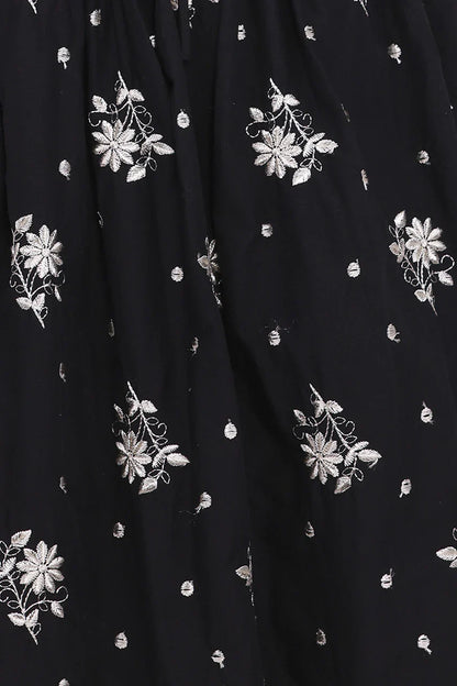 Rosemarie Midi Dress Black Floral