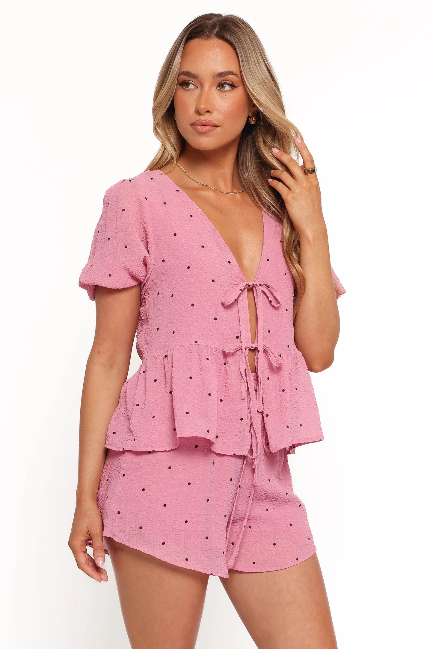 Nala Shorts Pink Polka Dot