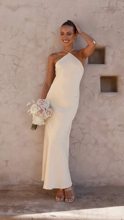 Chiara Maxi Dress Soft Gold