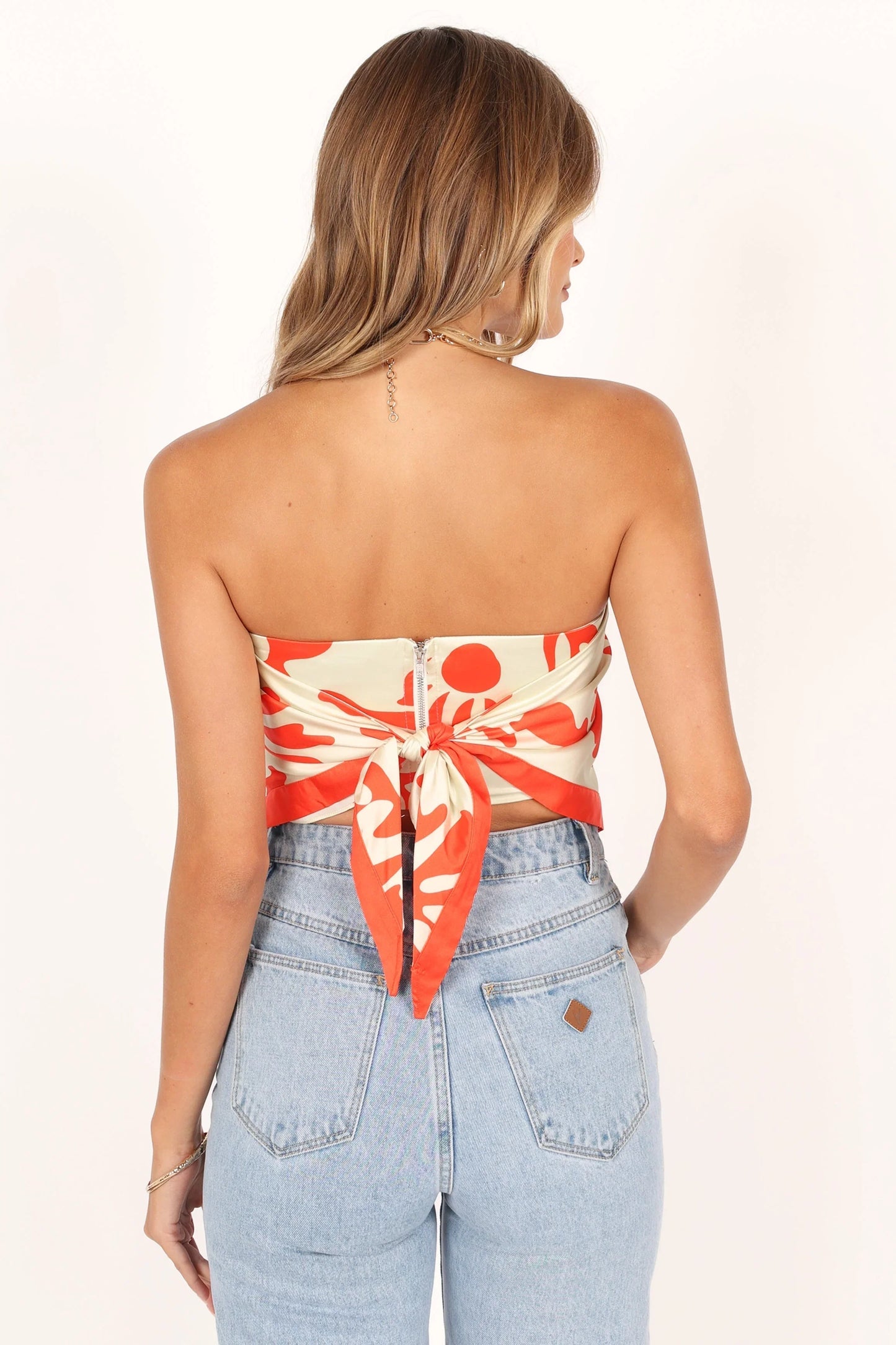 Akeli Scarf Top Orange Botanica