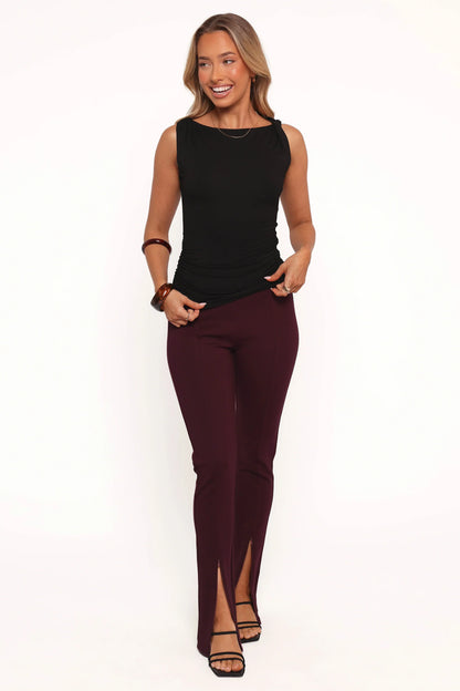 Lainey Twist Knit Top Black