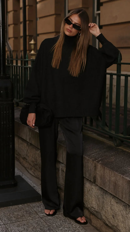 Imogen Button Pants Black