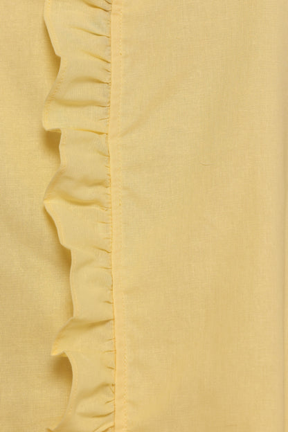 Cassandra Ruffle Mini Dress Butter Yellow